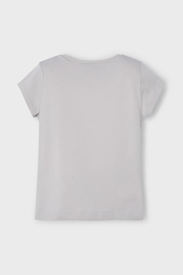Mayoral t-shirt bawełniany dziecięcy 3014.6R.Mini.PPYA szary SS25