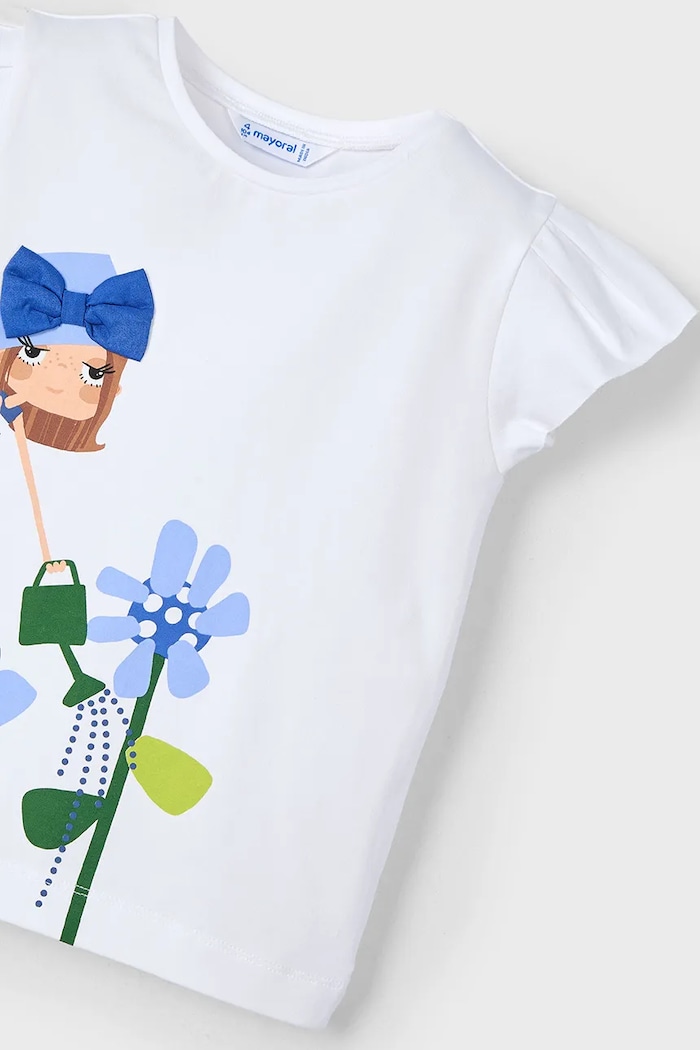 Mayoral t-shirt dziecięcy biały 3015.6R.Mini.PPYA
