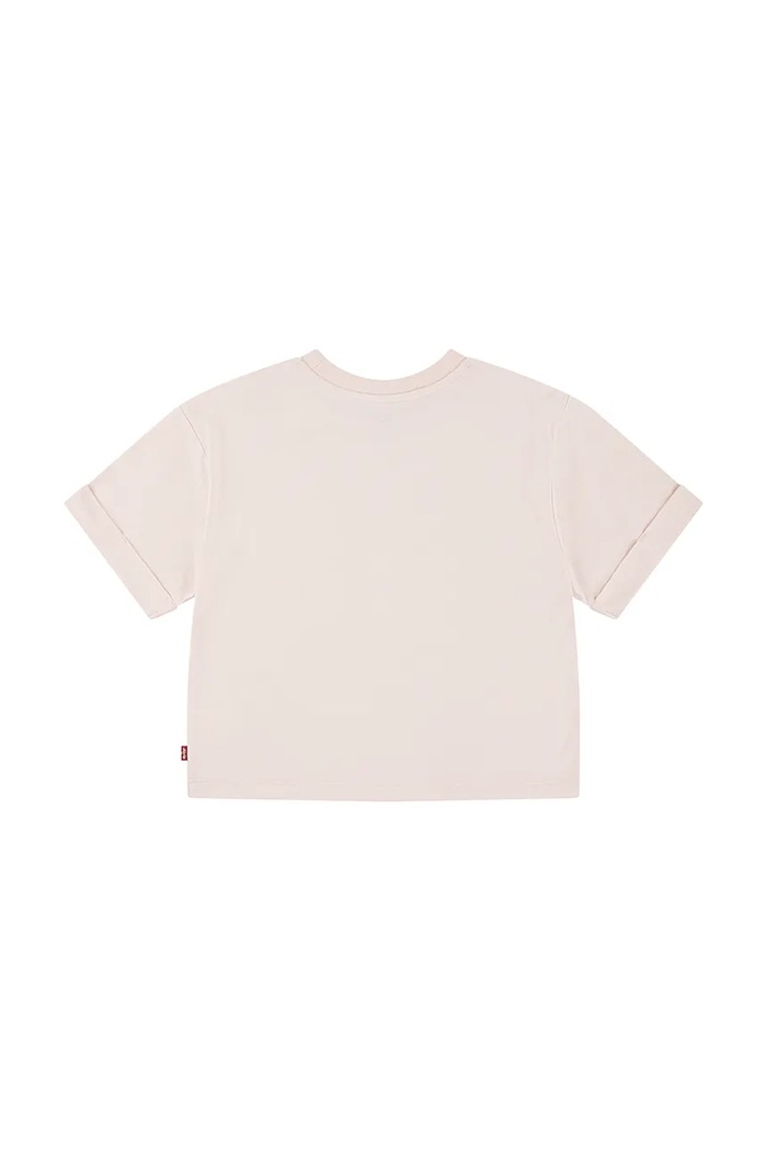 Dječja majica kratkih rukava Levi's ROLL CUFF MEET AND GREET T 3EM166 roza SS25