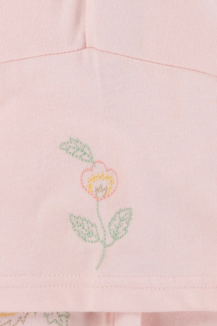 Dječja majica kratkih rukava Levi's OVERSIZE EMBROIDERY FLORAL 3EM398 roza