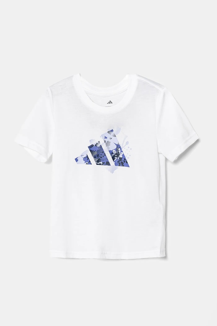 adidas T-shirt dziecięcy JI9089 biały SS25