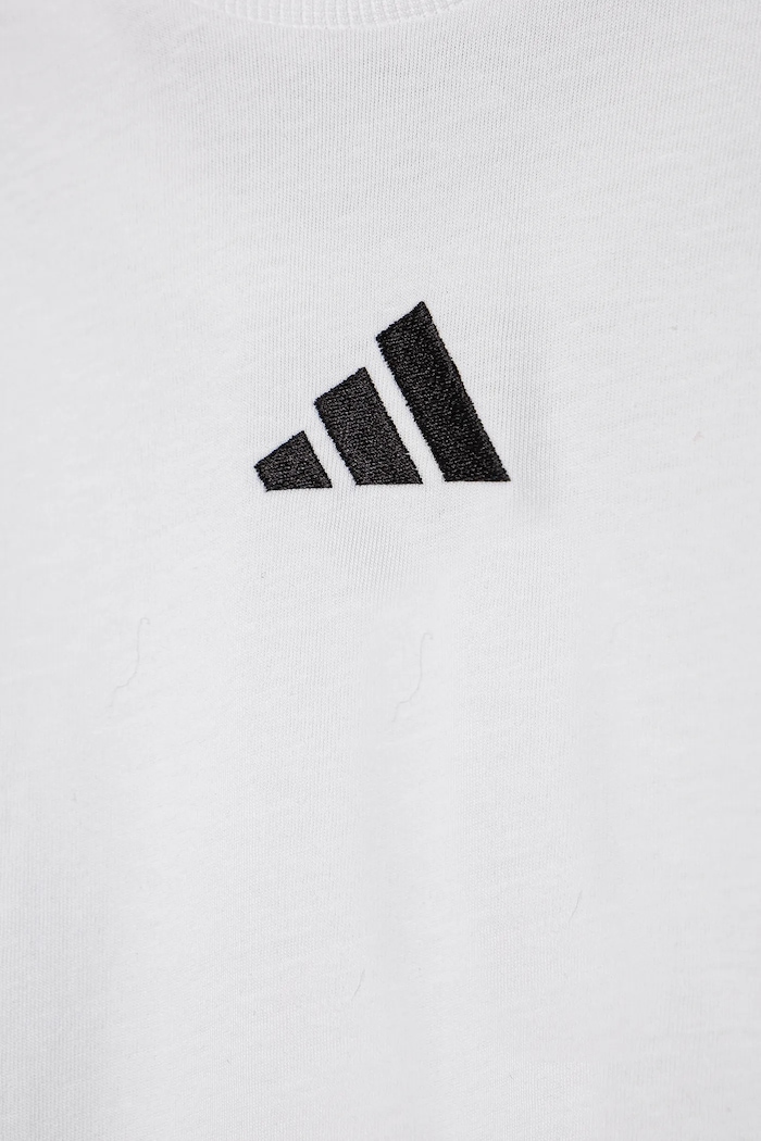Παιδικό βαμβακερό μπλουζάκι adidas λευκό JJ0945