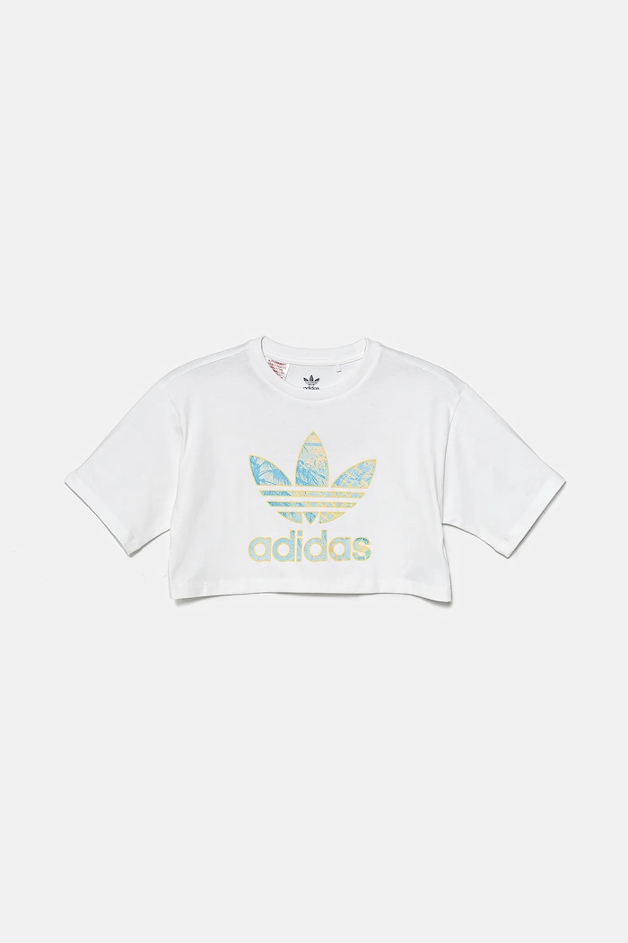 adidas Originals T-shirt bawełniany dziecięcy JD2947 biały SS25