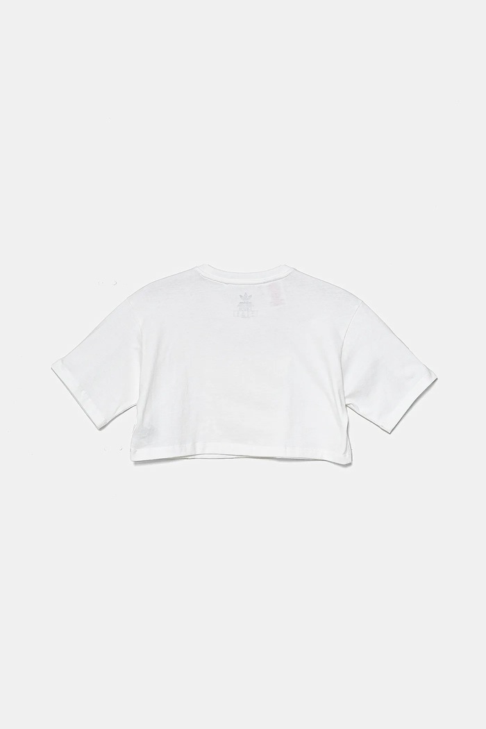 Dziewczynka adidas Originals T-shirt bawełniany dziecięcy JD2947 biały