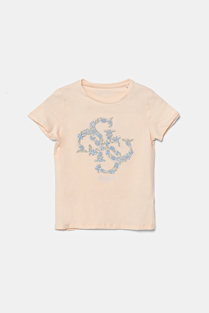 Dětské tričko Guess s elastanem béžová J5GI02.K6YW4.PPYA
