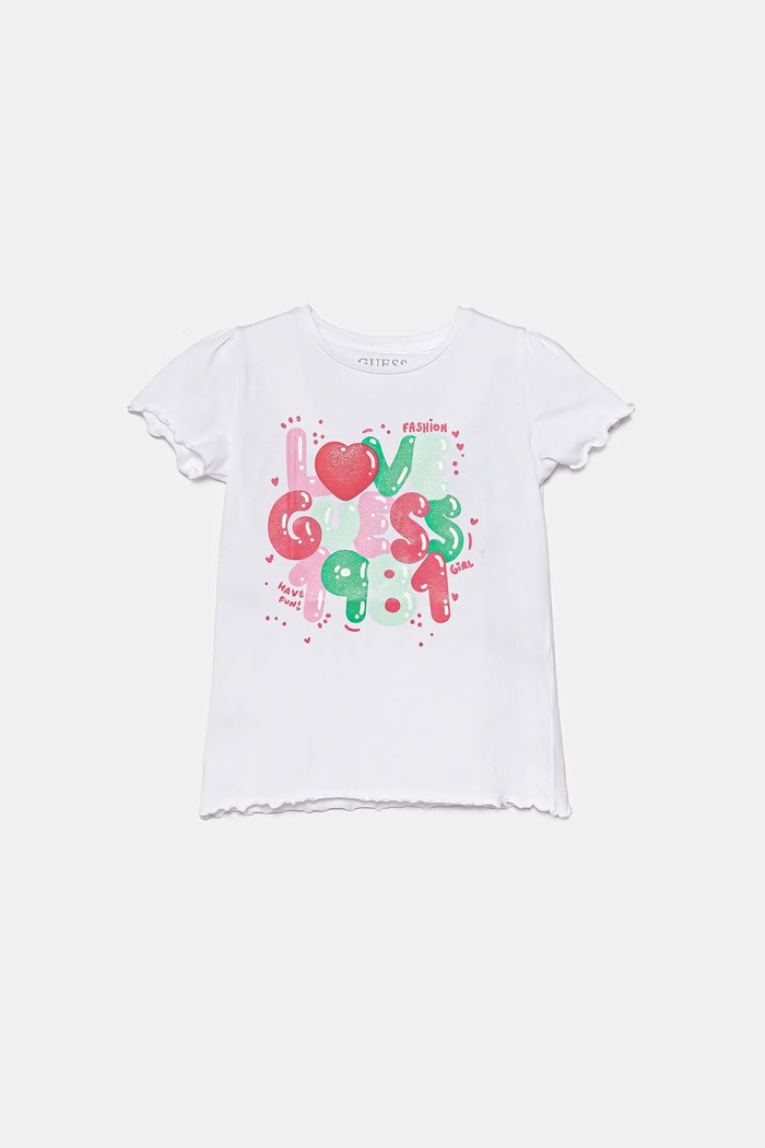 Dětské tričko Guess s elastanem bílá K5GI15.K6YW4.PPYA