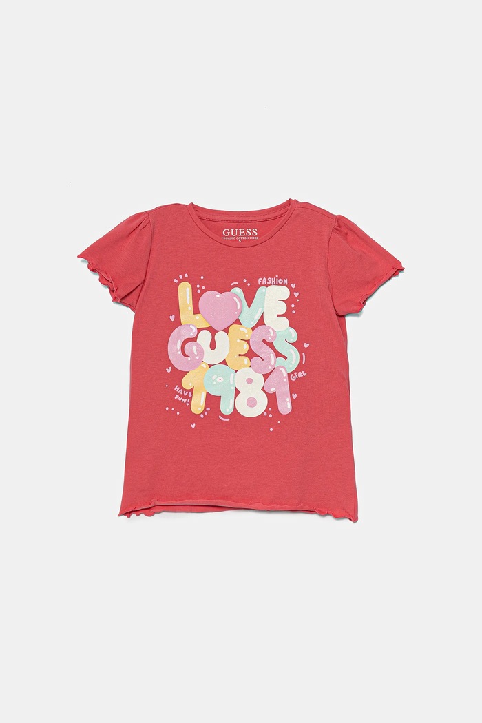 Dětské tričko Guess s elastanem růžová K5GI15.K6YW4.PPYA