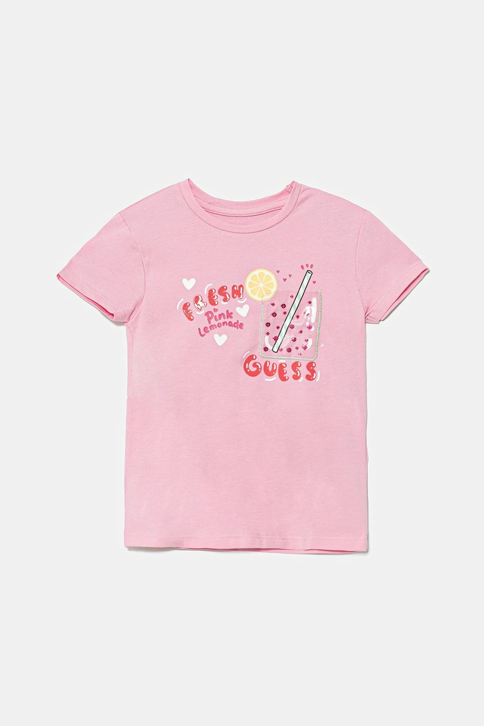 Dětské tričko Guess s elastanem růžová K5GI17.K6YW4.PPYA