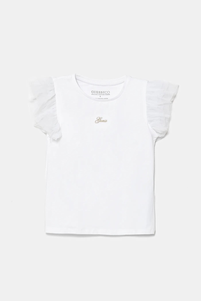 Dětské tričko Guess s elastanem bílá K5GI18.K6YW4.PPYA