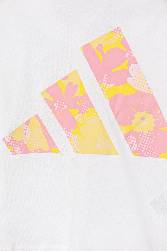 adidas t-shirt bawełniany dziecięcy biały JI6220