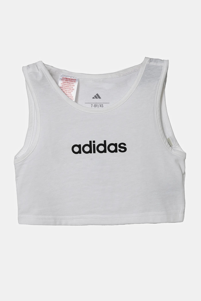 adidas top bawełniany nadruk biały JC9734