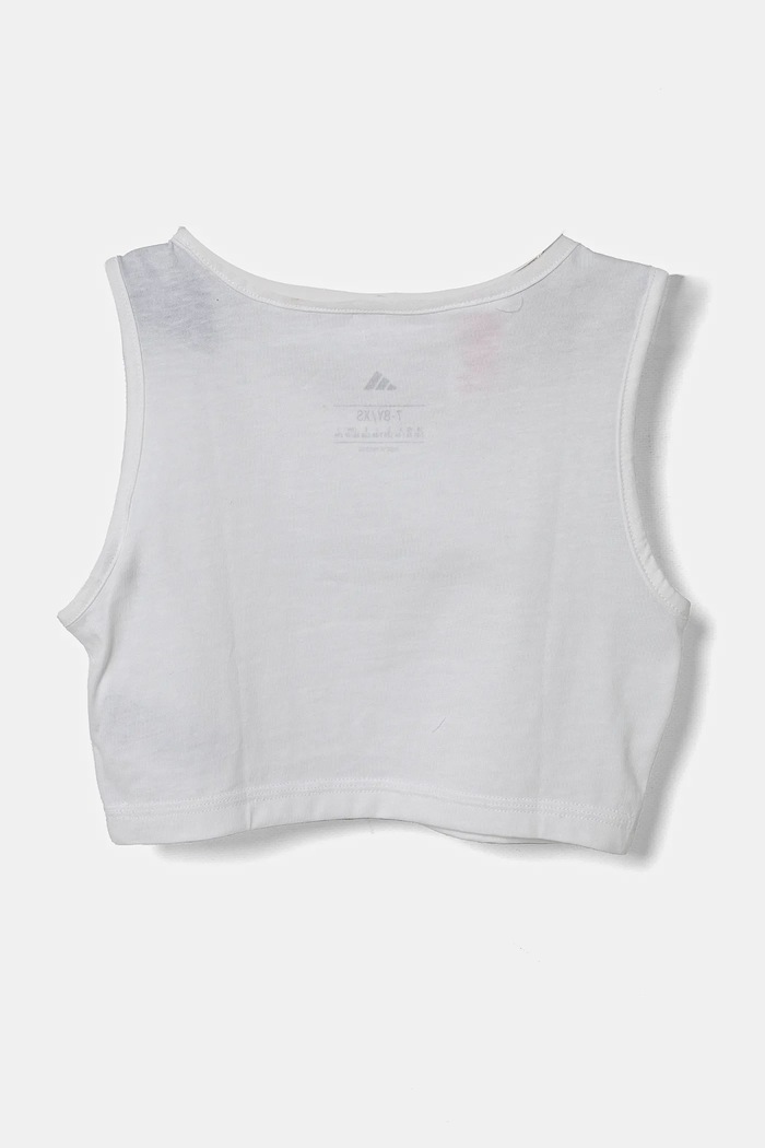 adidas top bawełniany JC9734 biały SS25