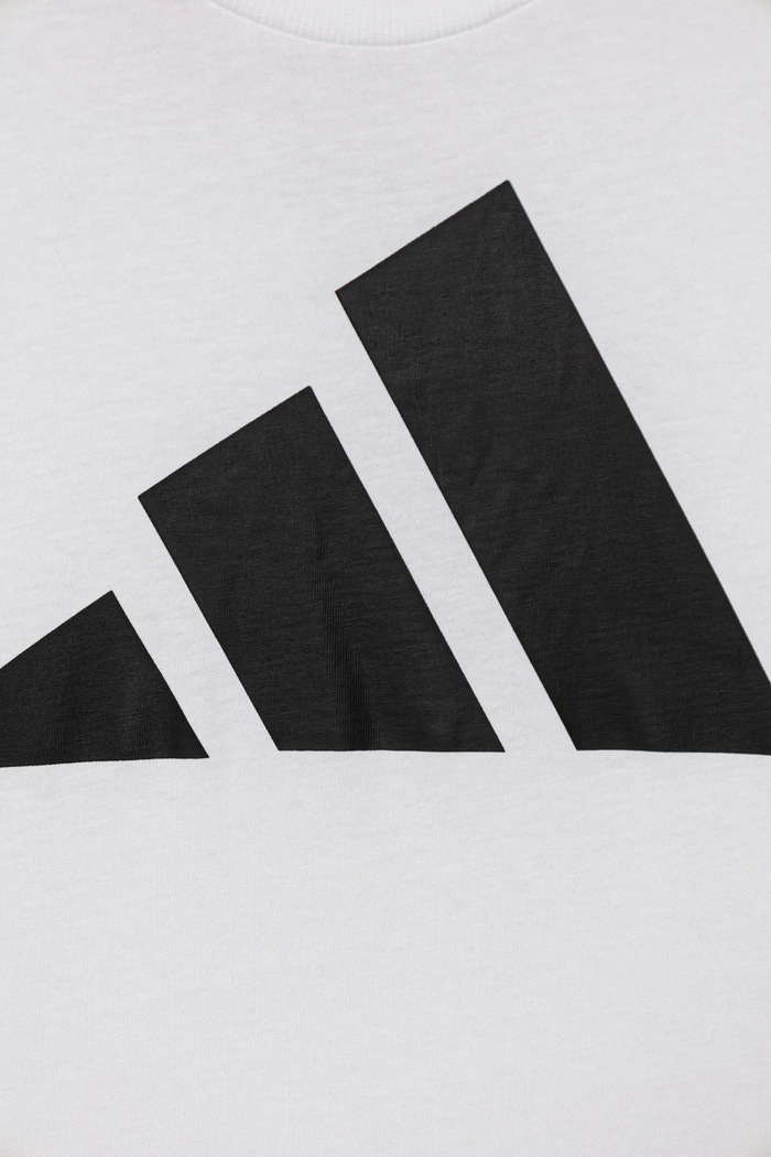 Момиче Детска памучна тениска adidas JC9627 бял
