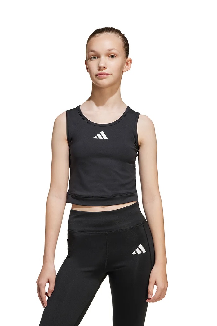Παιδικό top adidas στάμπα μαύρο JJ0998