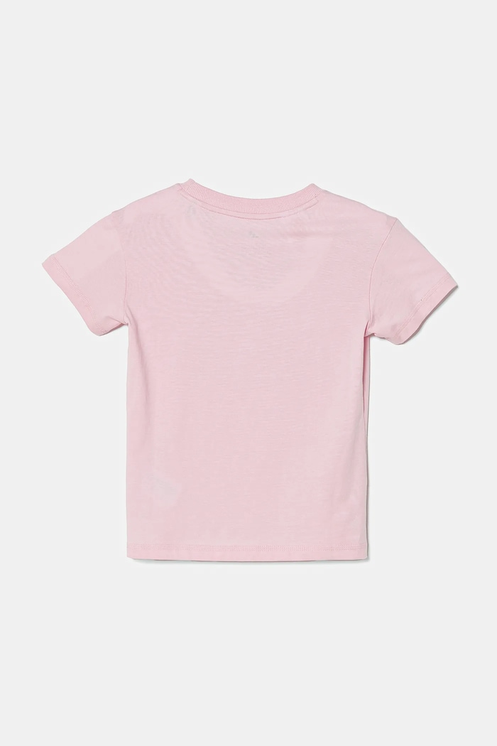 adidas t-shirt bawełniany dziecięcy JC9623 różowy SS25