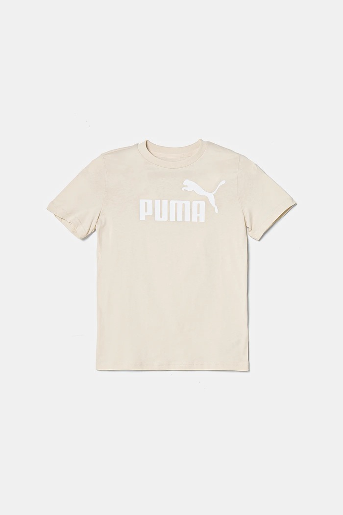 Puma T-shirt dziecięcy ESS No. 1 Logo Tee beżowy 684892