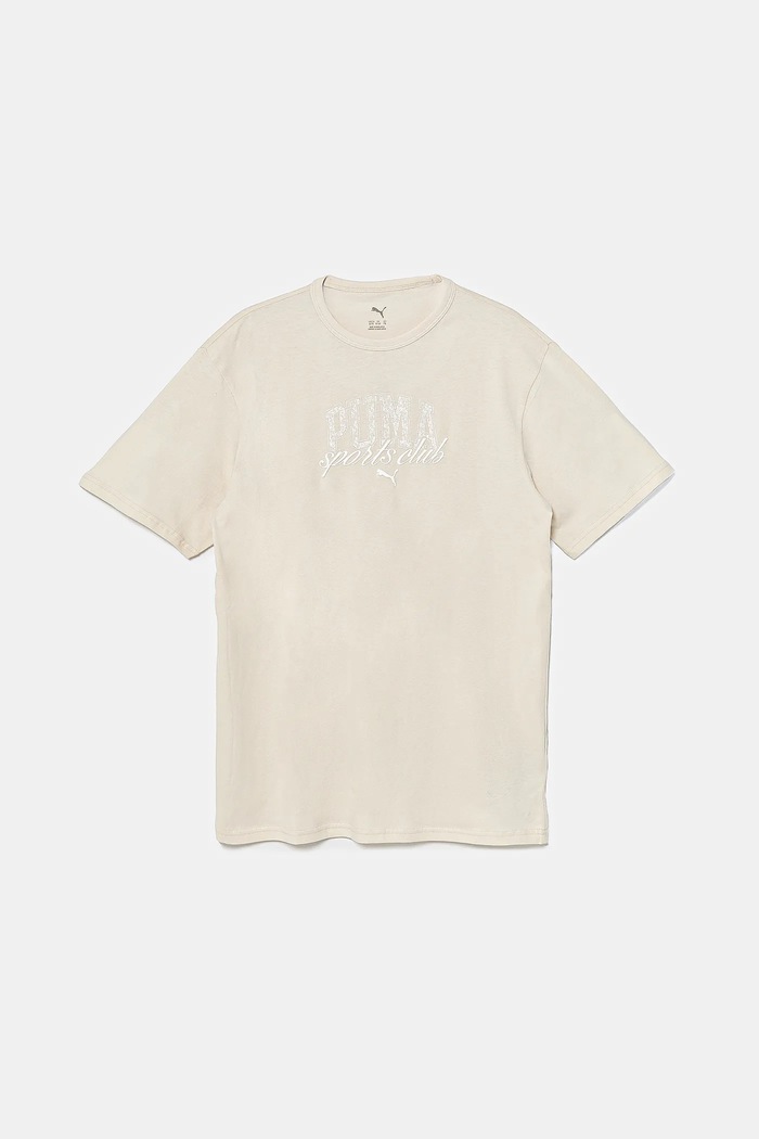 Puma t-shirt bawełniany dziecięcy CLASS Tee II G nadruk beżowy 685828