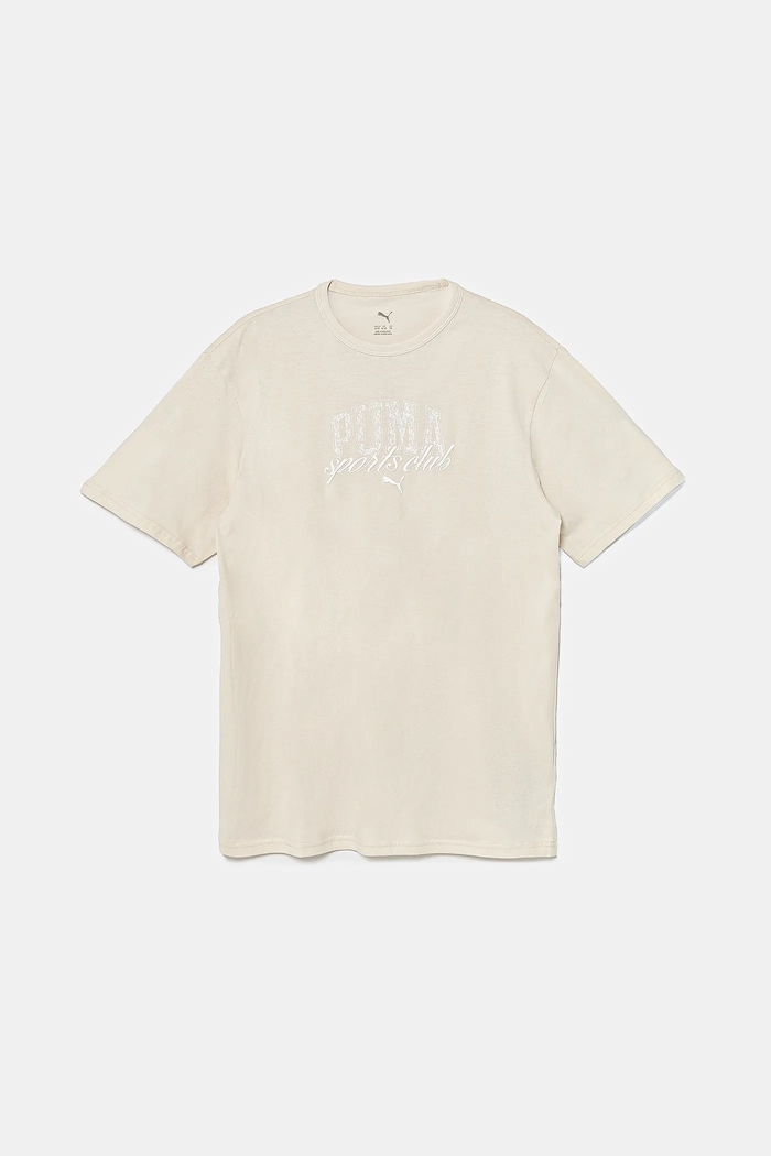 Puma t-shirt bawełniany dziecięcy CLASS Tee II G nadruk beżowy 685828