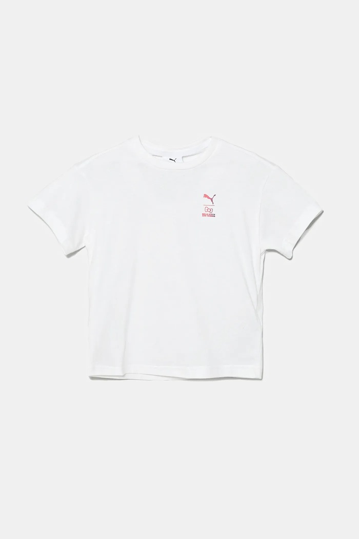 Dječja pamučna majica kratkih rukava Puma HELLO KITTY & FRIENDS Relaxed Graphic Tee pamuk bijela 630062
