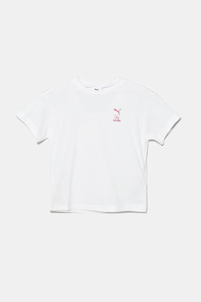 Dječja pamučna majica kratkih rukava Puma HELLO KITTY & FRIENDS Relaxed Graphic Tee pamuk bijela 630062