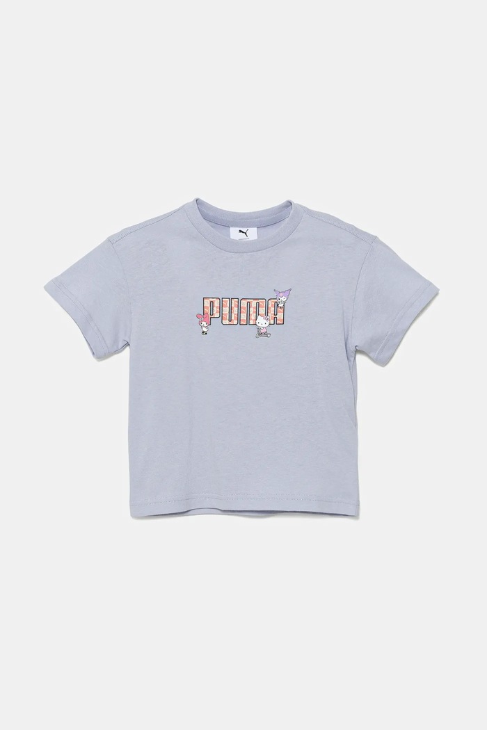 Puma tricou de bumbac pentru copii HELLO KITTY & FRIENDS Relaxed Graphic Tee print albastru 630062