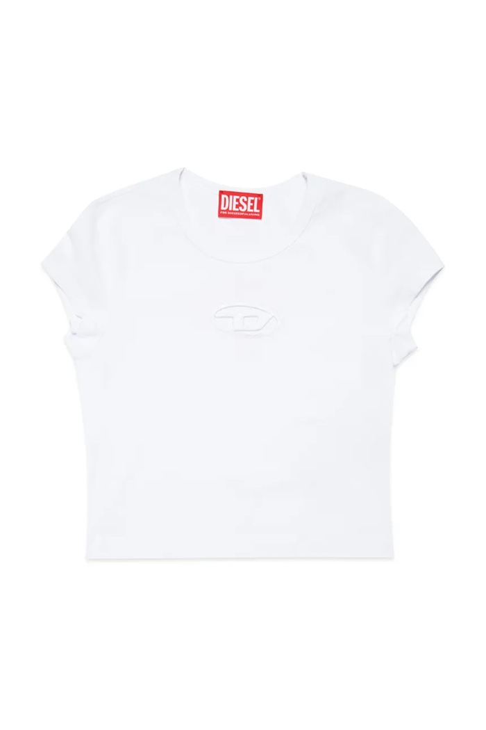 Diesel t-shirt bawełniany dziecięcy TANGIE T-SHIRT bawełna biały J01830