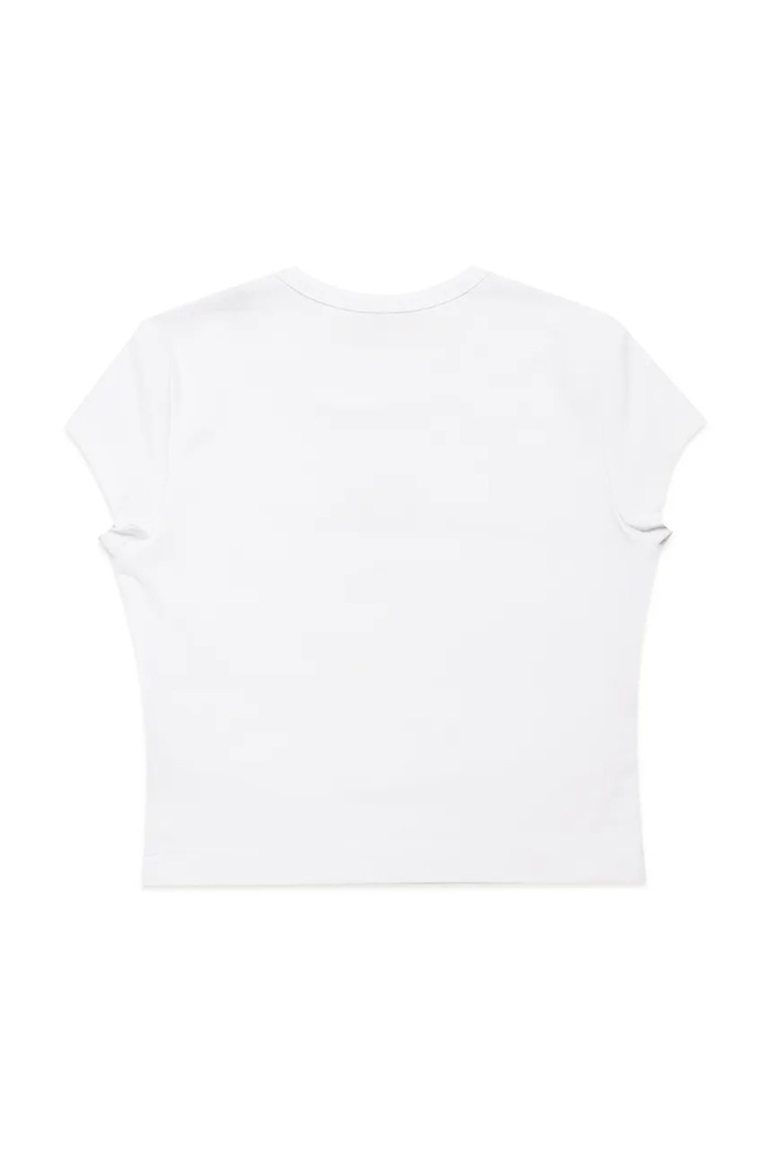 Diesel t-shirt bawełniany dziecięcy TANGIE T-SHIRT J01830 biały SS25