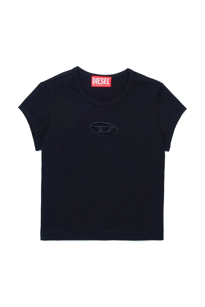 Diesel t-shirt bawełniany dziecięcy TANGIE T-SHIRT bawełna czarny J01830