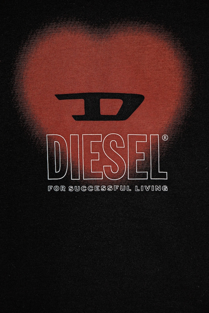 Dziewczynka Diesel t-shirt bawełniany dziecięcy TCUORE T-SHIRT J02233 czarny