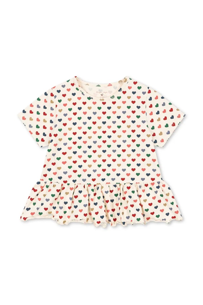 Konges Sløjd Tricou BASIC FRILL TEE GOTS bej KS103154