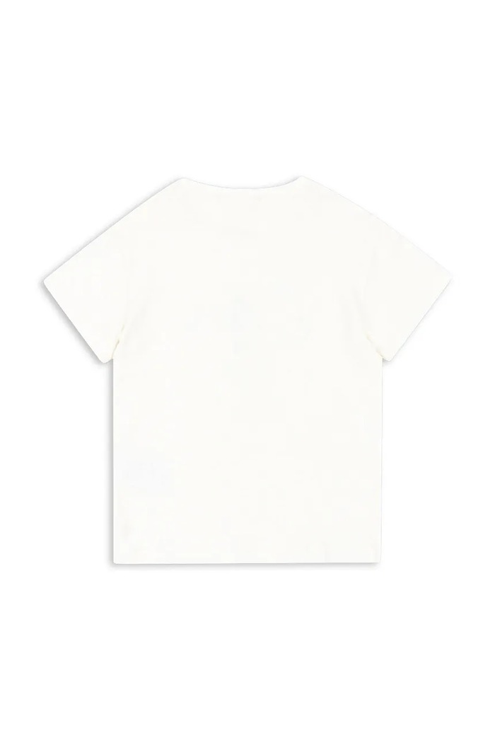 Dziewczynka Konges Sløjd t-shirt z domieszką lnu dziecięcy ERA TEE OCS KS103194 biały