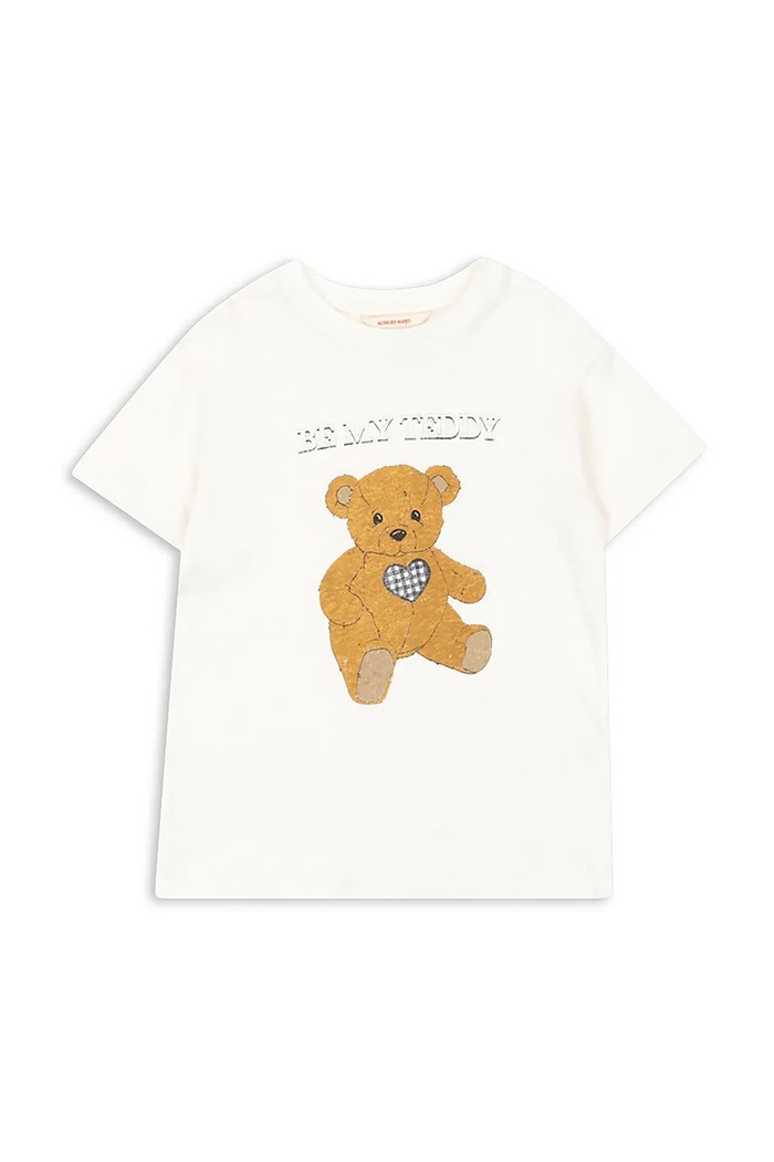 Konges Sløjd tricou din amestec de in pentru copii ERA TEE OCS print maro KS103194