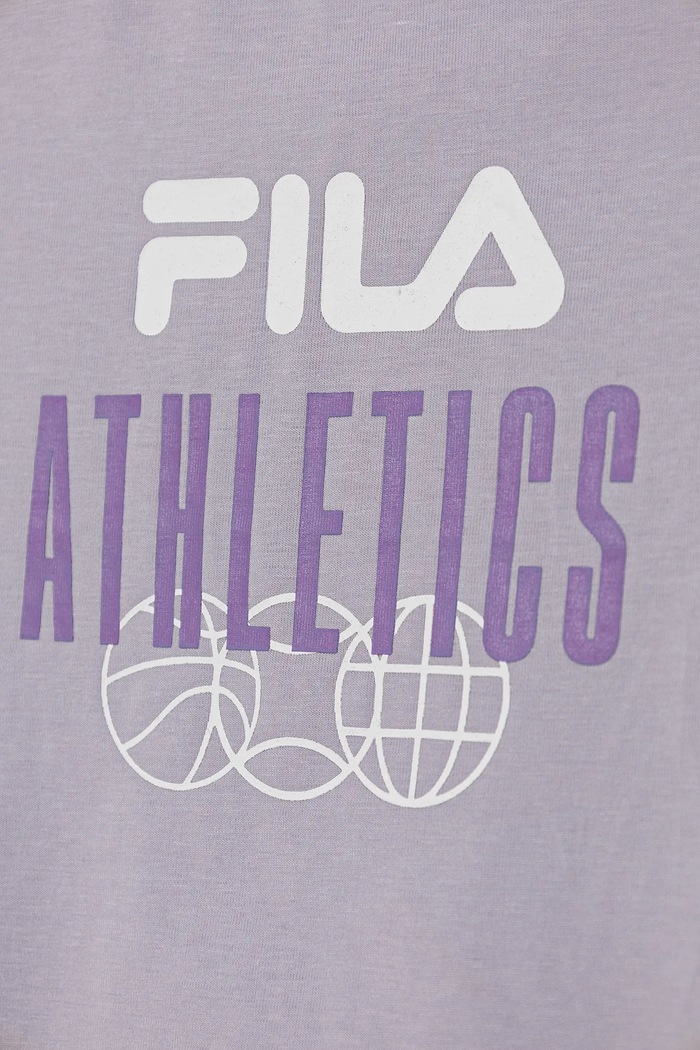 Момиче Детска памучна тениска Fila ISNY FAT0635 виолетов