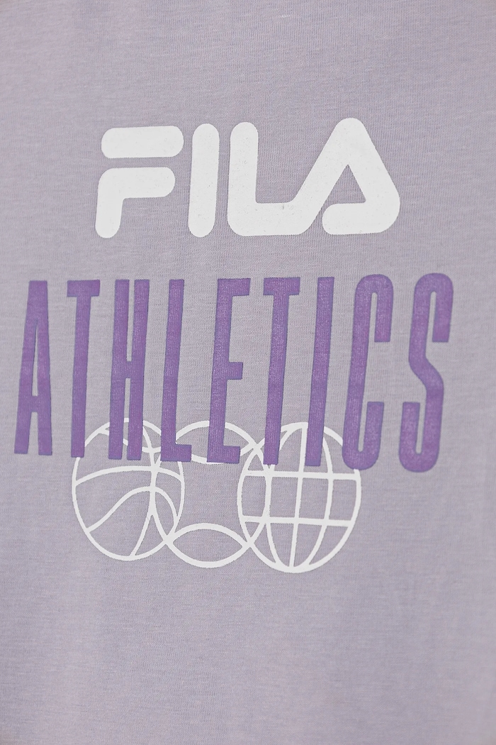 Момиче Детска памучна тениска Fila ISNY FAT0635 виолетов