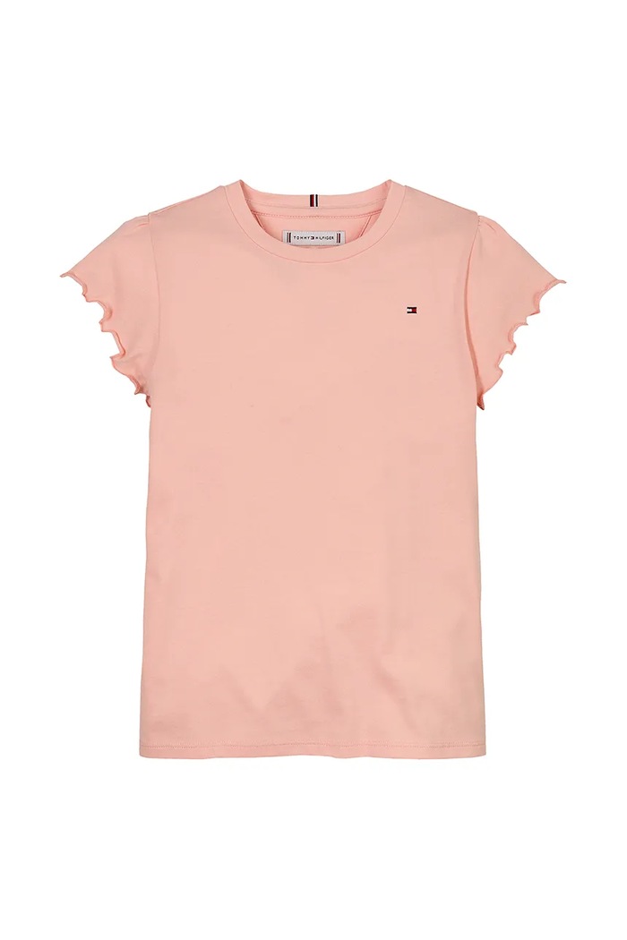 Tommy Hilfiger t-shirt dziecięcy KG0KG07052.116.122.PPYA pomarańczowy SS25