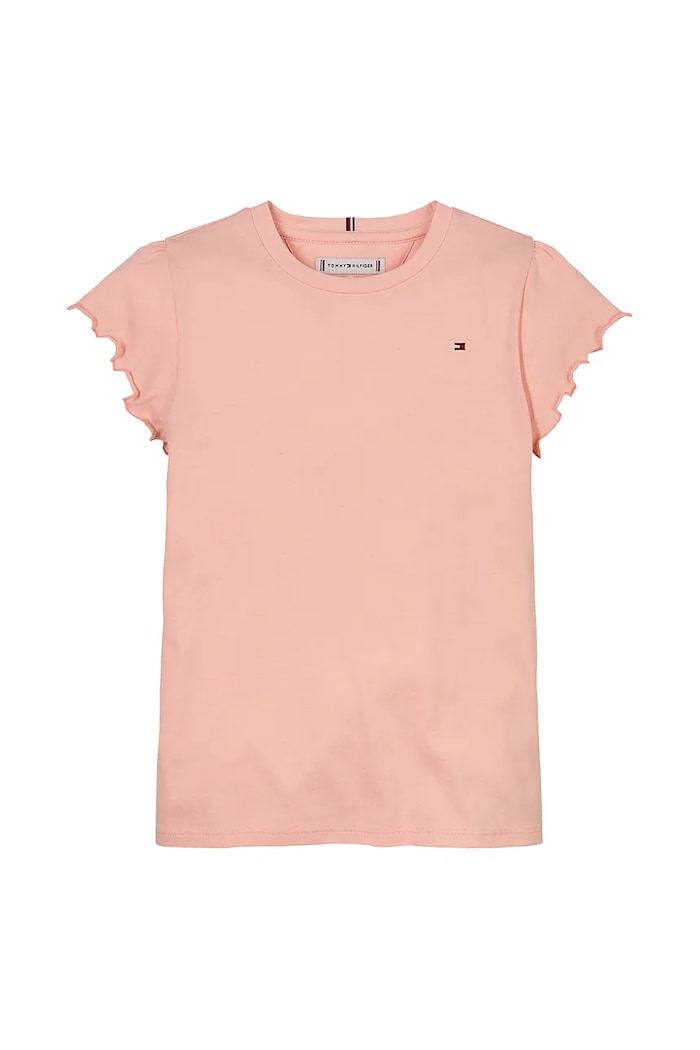 Tommy Hilfiger t-shirt dziecięcy KG0KG07052.116.122.PPYA pomarańczowy SS25