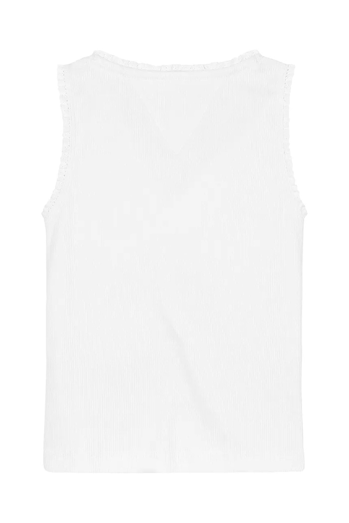 Dziewczynka Tommy Hilfiger Top dziecięcy KG0KG08588.PPYA biały