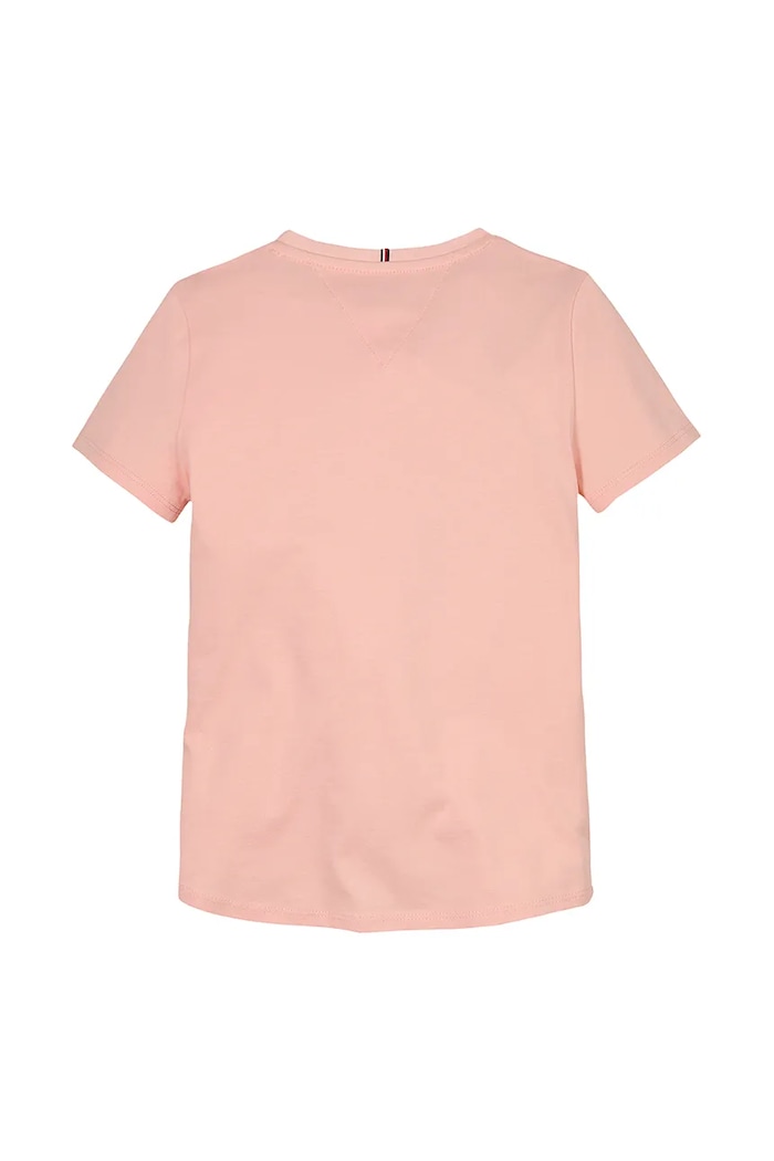 Dziewczynka Tommy Hilfiger t-shirt bawełniany dziecięcy KG0KG08527.98.122.PPYA różowy