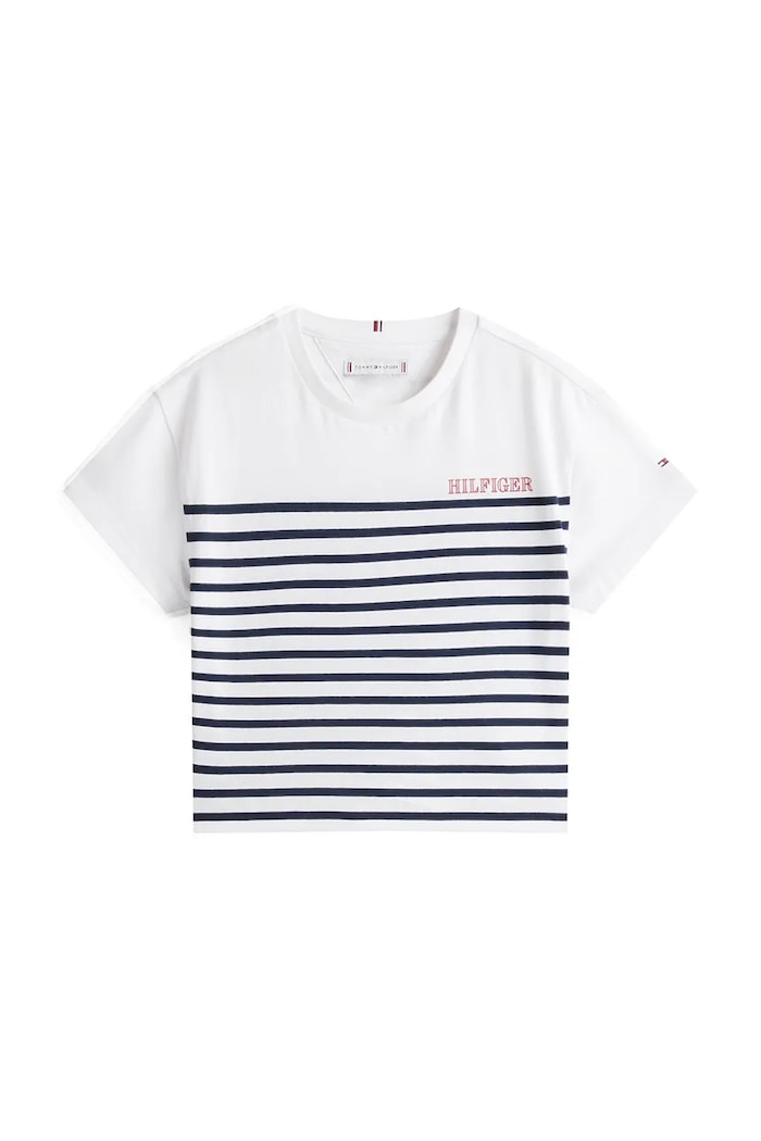 Dětské bavlněné tričko Tommy Hilfiger KG0KG08529.PPYA námořnická modř SS25