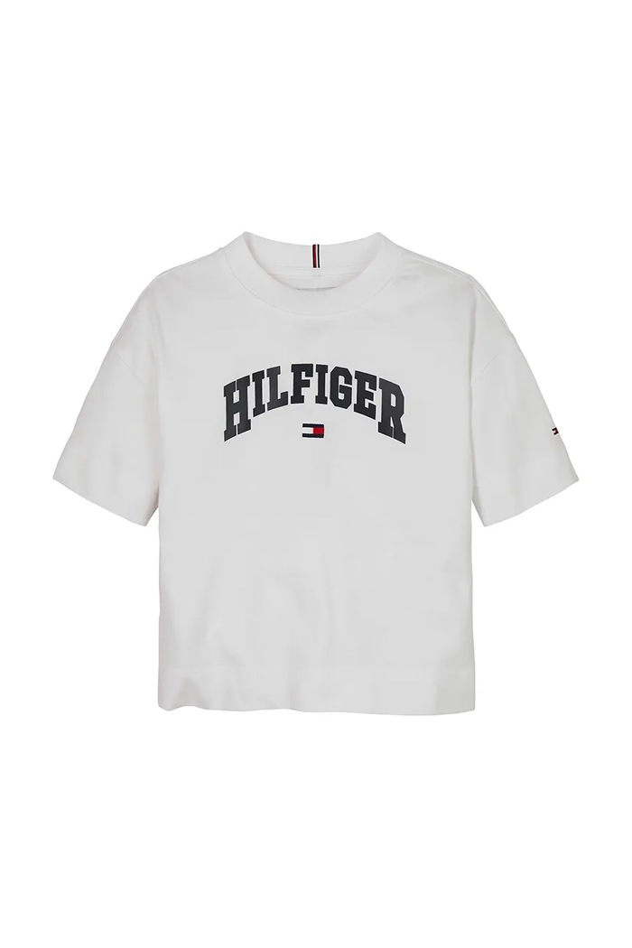 Tommy Hilfiger tricou de bumbac pentru copii KG0KG08549.PPYA alb SS25