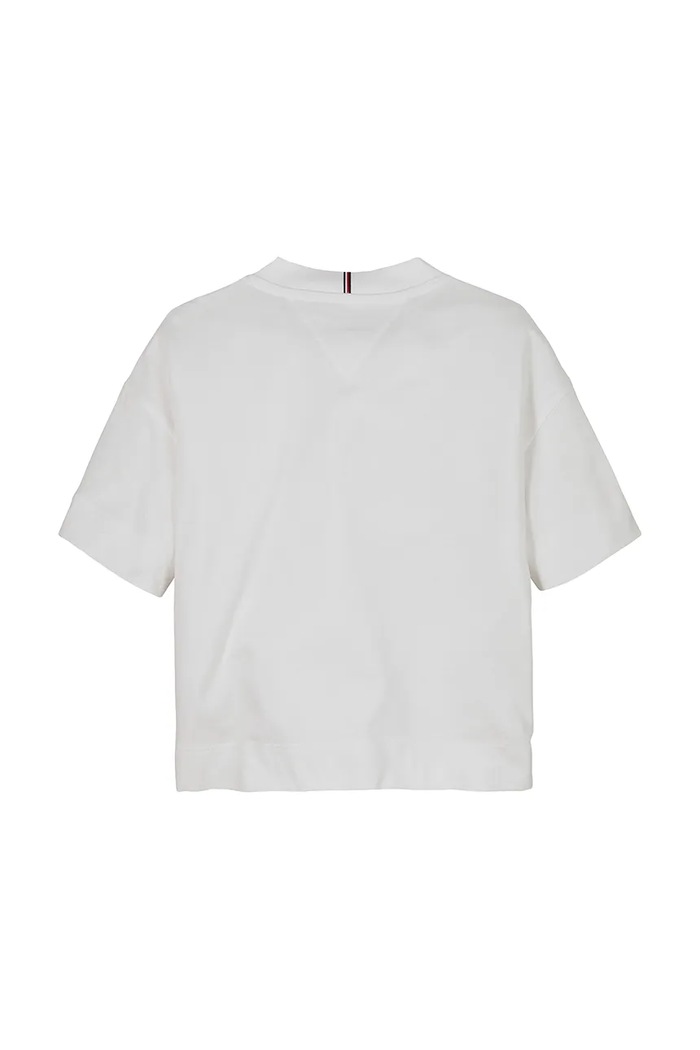 Fete Tommy Hilfiger tricou de bumbac pentru copii KG0KG08549.PPYA alb