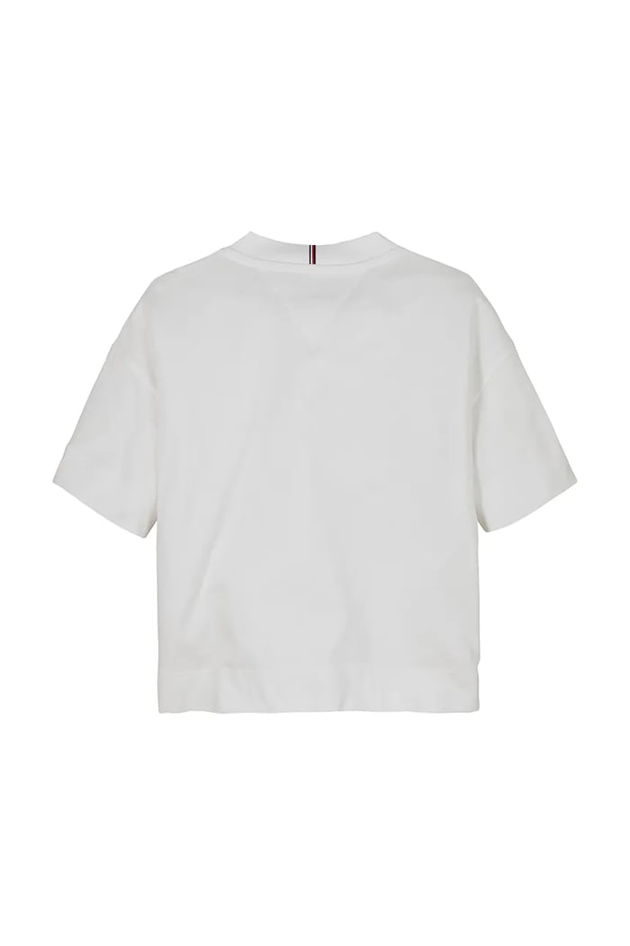 Fete Tommy Hilfiger tricou de bumbac pentru copii KG0KG08549.PPYA alb