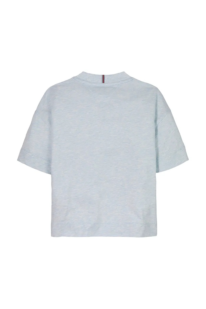 DÍVKA Dětské bavlněné tričko Tommy Hilfiger KG0KG08549.PPYA modrá