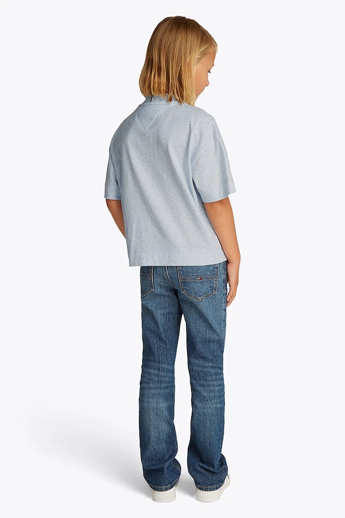 Dětské bavlněné tričko Tommy Hilfiger modrá KG0KG08549.PPYA