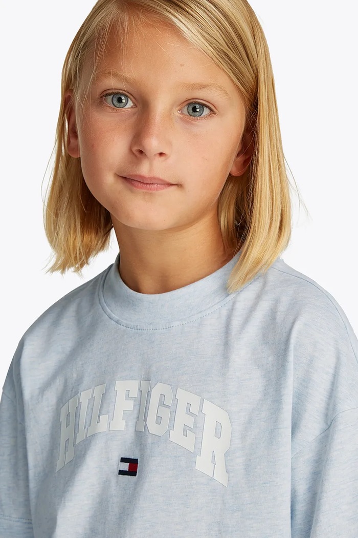 Dětské bavlněné tričko Tommy Hilfiger KG0KG08549.PPYA modrá