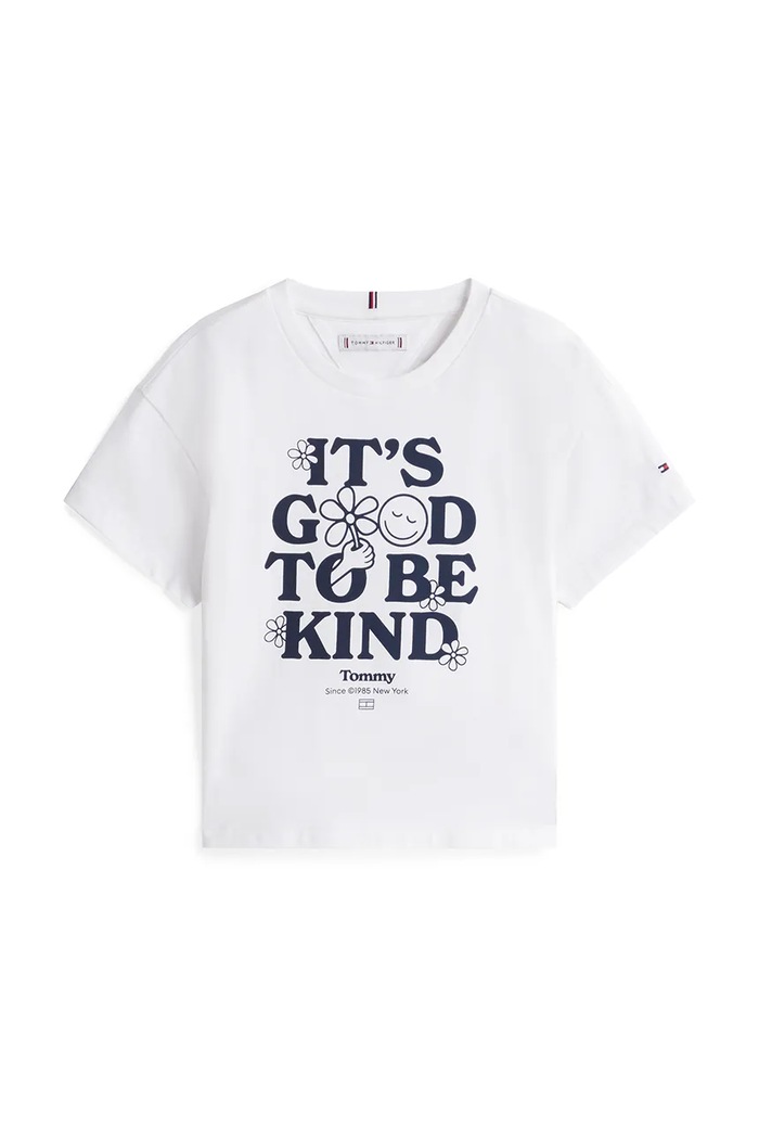 Tommy Hilfiger t-shirt KG0KG08551.98.122.PPYA biały SS25