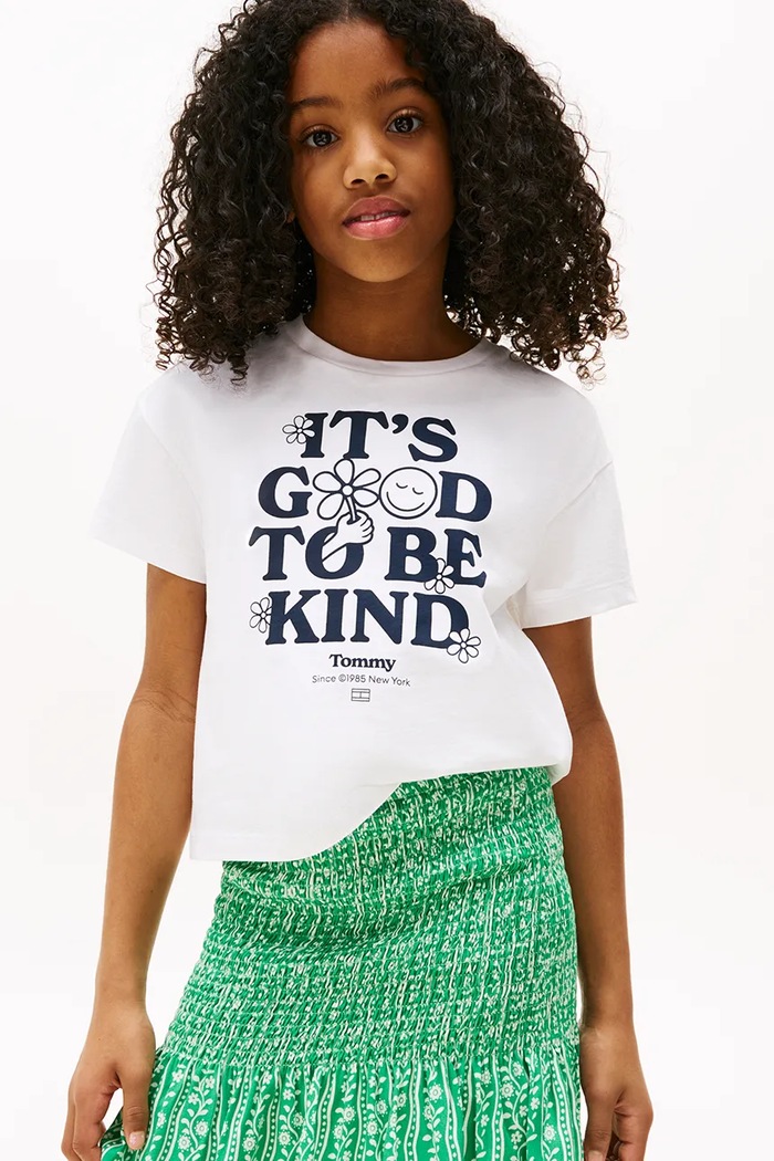 Tommy Hilfiger t-shirt okrągły biały KG0KG08551.128.176.PPYA