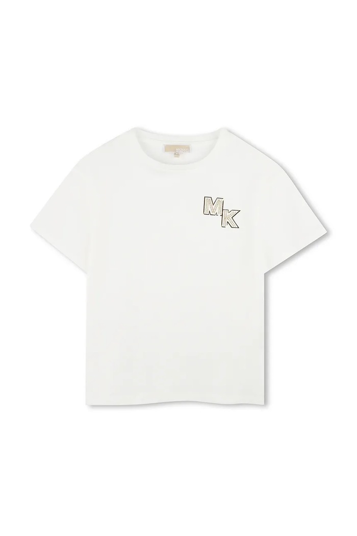 Michael Kors T-shirt bawełniany dziecięcy R30317.114.150 biały SS25