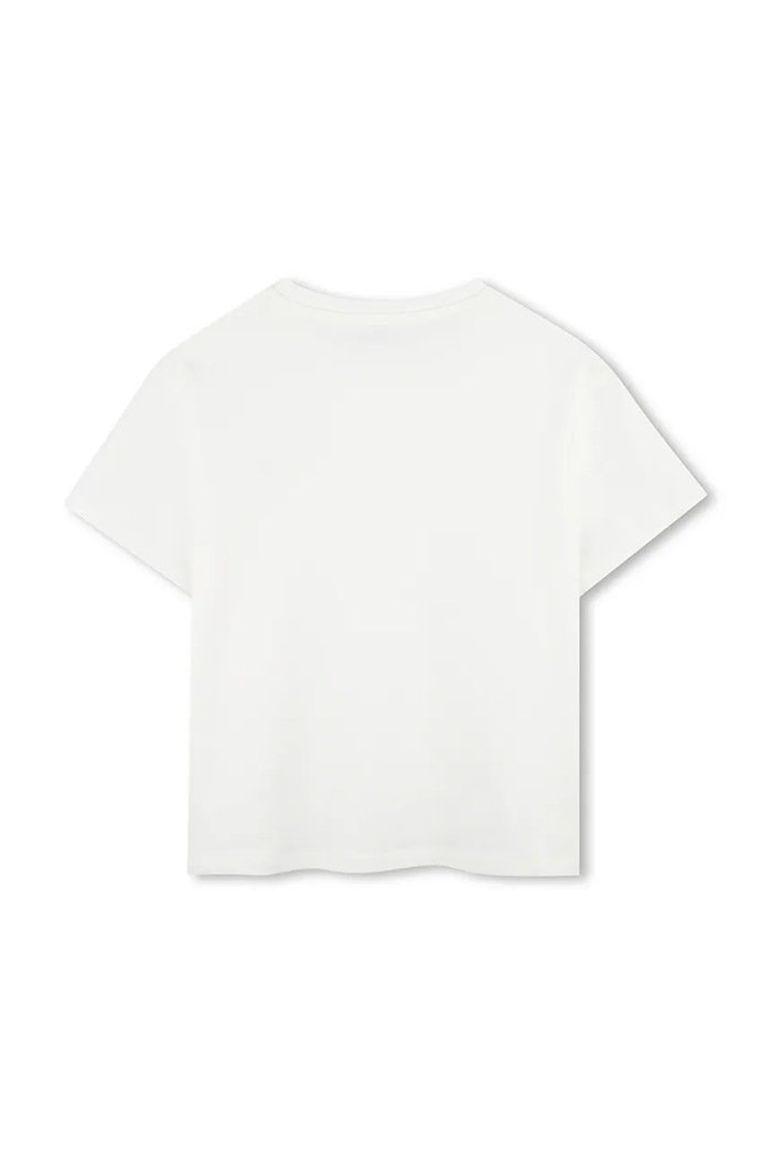 Dziewczynka Michael Kors T-shirt bawełniany dziecięcy R30317.114.150 biały