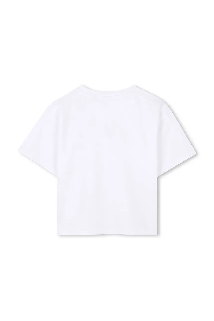 Dziewczynka Dkny t-shirt bawełniany dziecięcy D62316.156.162 biały